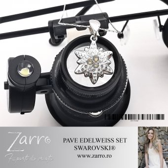Set Pavé Swarovski® Edelweiss si Argint 925